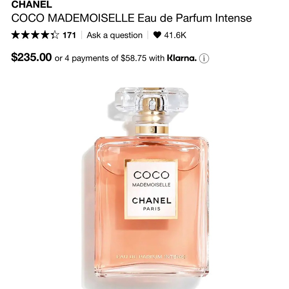 Chanel coco mademoiselle way de parfum intense